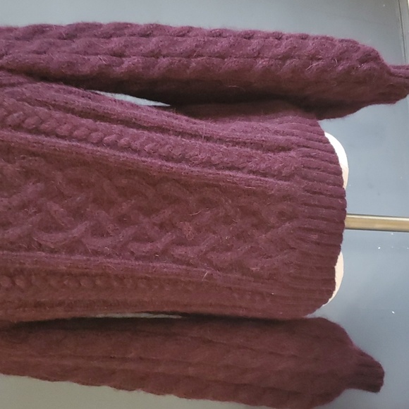 ALC alpaca blend crewneck Cable Knit pullover sweater size s - Picture 9 of 14
